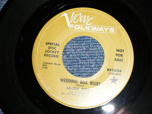 画像1: LAURA NYRO - WEDDING BELL BLUES : STONEY END  (Ex++/Ex++) / 1966  US AMERICA  ORIGINAL "PROMO" Used 7" Single 