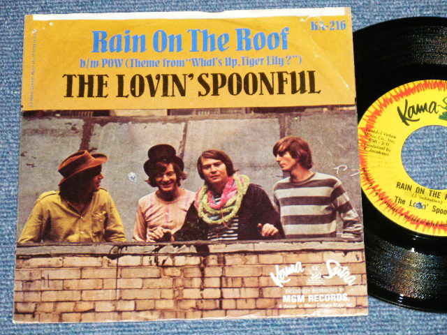画像1: The LOVIN' SPOONFUL - A) RAIN ON THE ROOF B) POW   (Ex+/Ex++ BB, STAPPLE Hole, STOC,)  / 1966 US AMERICA ORIGINAL  Used  7" Single  with Picture Sleeve