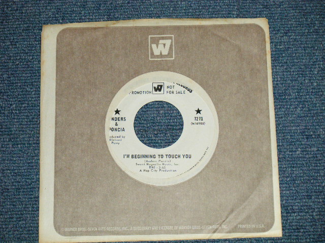 画像1: ANDERS & PONCIA - A)I'M BEGINNING TO TOUCH YOU  B) TAKE HIS LOVE  (MINT/MINT)  / 1969 US AMERICA ORIGINAL "WHITE LABEL PROMO" Used  7" Single