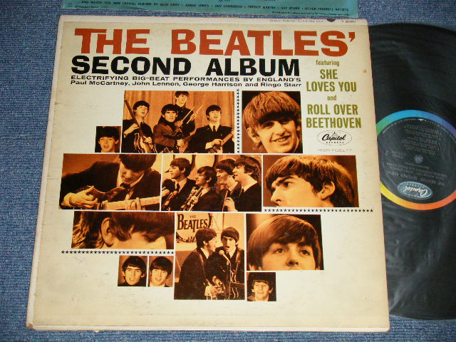 画像1: THE BEATLES - SECOND ALBUM (Matrix #A) T-1-2080-G2 TYPING  Style  B) T-2-2080-T3   TYPING  Style) (EX++/Ex++ EDSP)  / 1964 US AMERICA ORIGINAL "BLACK with RAINBOW Label" MONO Used LP 