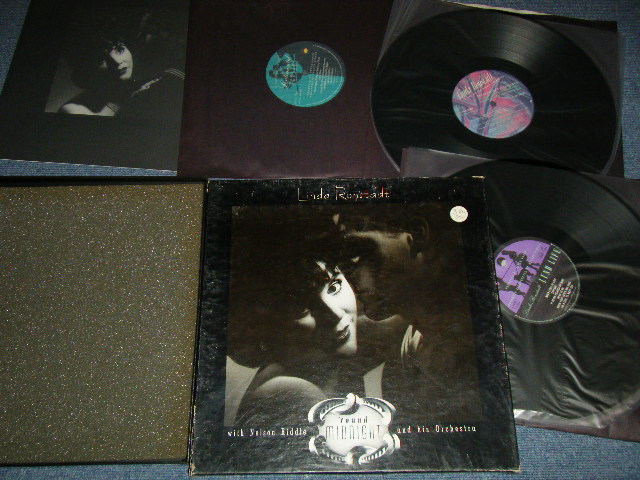 画像1: LINDA RONSTADT with NELSON RIDDLE and His ORCHESTRA  - 'ROUND MIDNIGHT (VG+++/MINT SPLIT)  / 1986 US AMERICA ORIGINAL Used  3-LP's Box Setwith BOOKLET 