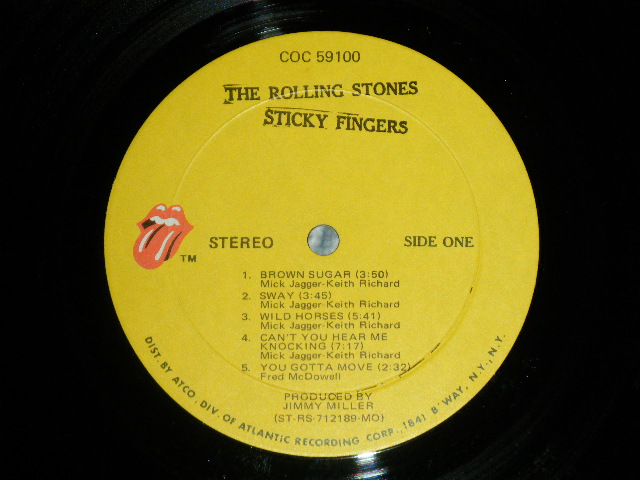 画像: The ROLLING STONES - STICKY FINGERS (Matrix # A) ST-RS-712189 AA MR 15943 (8) Rolling Stones Records B) ST-RS-712190 BB MR 15943-x (2) Rolling Stones Records ) ( Ex++/Ex++  B-1:Ex ) / 1971 US AMERICA ORIGINAL "MO Press" "ZIPPER COVER" "1841 BROADWAY Label" Used LP