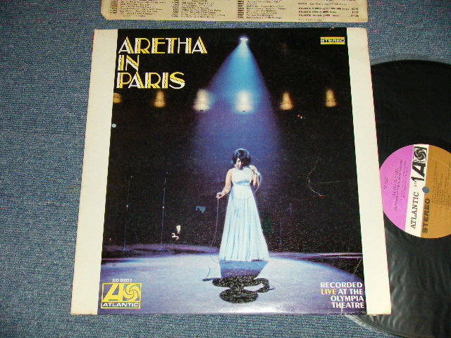 画像1: ARETHA FRANKLIN - ARETHA IN PARIS  (MATRIX #  (MACHINE CUT / TYPING )   A)ST A 681373-1S B2  B)ST A 681374-1S  A1  )  (Ex+/Ex+++)  / 1968 US AMERICA ORIGINAL 1st Press "PURPLE & BROWN Label" STEREO Used LP  