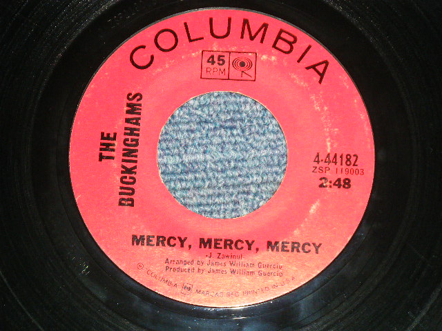 画像1: The BUCKINGHAMS  - A) MERCY, MERCY, MERCY  B) YOU ARE GONE  (Ex+++/Ex+++) /  1967 US AMERICA ORIGINAL Used  7" Single 