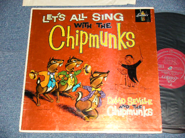 画像1: David Seville And The CHIPMUNKS - LET'S ALL SING WITH THE CHIPMUNKS ( Ex/Ex++ EDSP)    / 1959 US AMERICA ORIGINAL  1st Press "MAROON Label" MONO Used LP 