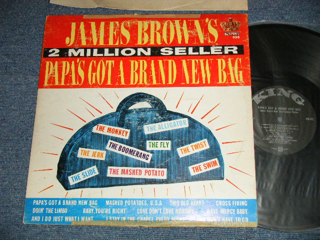 画像1: JAMES BROWN -  PAPA'S GOT A BRAND NEW BAG (VG+++/Ex B-3:POOR Jump) / 1965  US AMERICA ORIGINAL "BLACK with SILVER Print With Large KING logo on TOP Label"  MONO Used LP