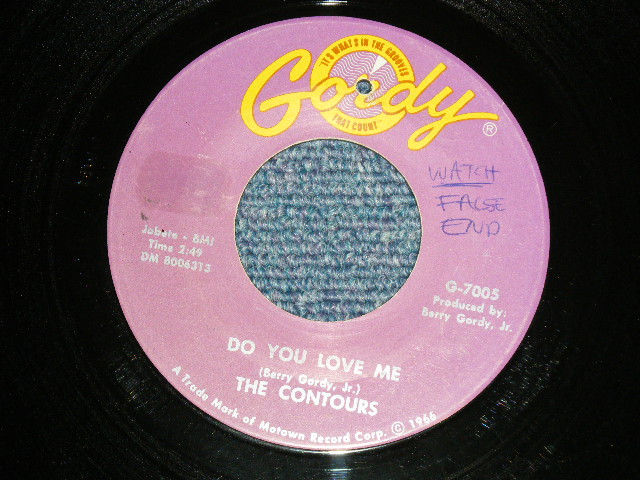 画像1: THE CONTOURS - A) DO YOU LOVE ME  B) MOVE MR. MAN (Ex++/Ex++ BB)  / 1962 US AMERICA ORIGINAL Used 7" Single  