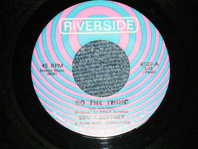 画像1: LOU COURTNEY - A) DO THE THING  B) THE MAN IS LONELY (Ex+++/Ex+++)  / 1967 US AMERICA ORIGINAL Used 7" 45 rpm Single 