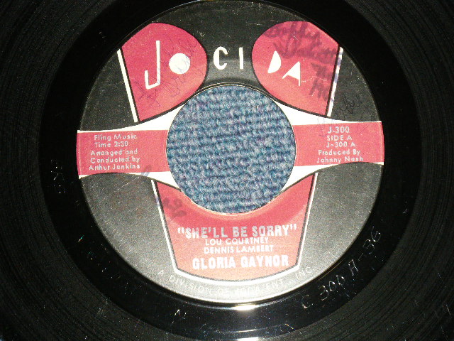 画像1: GLORIA GAYNOR - A) SHE'LL BE SORRY (NORTHERN)  B) LET ME GO BABY (NORTHERN)  (Ex+++/Ex+++ STPOL)  / 1965 US AMERICA ORIGINAL Used 7" 45 rpm Single   