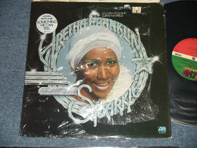 画像1: ARETHA FRANKLIN - SPARKLE : Produced by CURTIS MAYFIELD (Matrix #A) ST-A-763613 CC AT GP MR △20978-EX (5)    B) ST-A-763614 FF AT GP MR △20978-X (5)) ( Ex+++/Ex+++)  / 1976 US AMERICA ORIGINAL "75 ROCKFELLER Label" Used LP  : EDSP