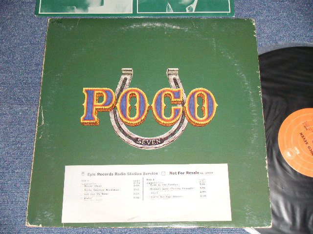 画像1: POCO - SEVEN (with CUSTOM INNER) (Matrix #    A) PAL 32895-1A TML   B) PBL 32895-1A TML) (Ex-/Ex++ Tear)  / 1974 US AMERICA ORIGINAL "PROMO" "ORANGE Label" Used LP 