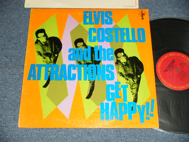 画像1: ELVIS COSTELLO - GET HAPPY (with CUSTOM INNER) (Matrix #   A) 1E    B) 1K )（Ex+/Ex+++) / 1980 US AMERICA ORIGINAL Used  LP
