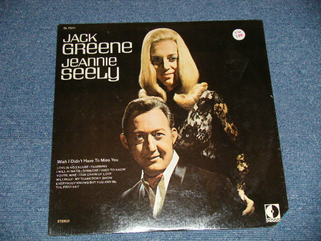 画像1: JACK GREENE, JEANNIE SEELY - Wish I Didn't Have To Miss You (SEALED Cutout) / 1970 US AMERICA ORIGINAL "BRAND NEW SEALED"  Used LP  