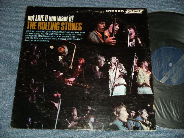画像1: ROLLING STONES - GOT LIVE IF YOU WANT IT! (Matrix  #  A)ZAL-7517-1F Bell Sound  MR ▵9822  B)ZAL-7518-1E  Bell Sound   MR ▵9822-x) (Ex+/MINT- EDSP)  / 1966 US AMERICA  ORIGINAL  1st Press "Shinning DARK BLUE Label" stereo Used LP 
