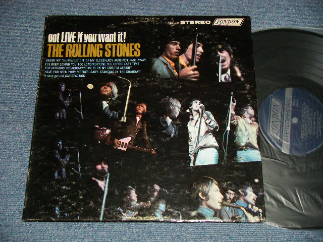 画像1: ROLLING STONES - GOT LIVE IF YOU WANT IT! (Matrix  #  A)ZAL-7517-1F Bell Sound  MR ▵9822  B)ZAL-7518-1F  Bell Sound   MR ▵9822-x) (Ex+/MINT- EDSP)  / 1966 US AMERICA  ORIGINAL  1st Press "Shinning DARK BLUE Label" stereo Used LP 