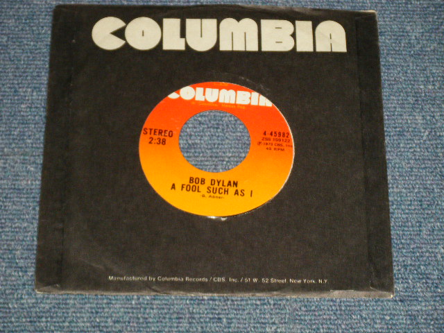 画像1: BOB DYLAN - A) A FOOL SUCH AS I B) LILY OF THE WEST (MINT-/MINT-) / 1973 US AMERICA ORIGINAL Used 7"SINGLE