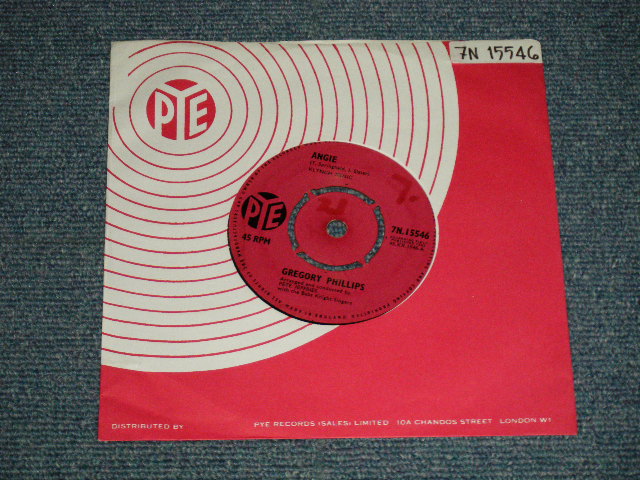 画像1: GREGORY PHILLIPS - A) ANGIE  B) PLEASE BELIEVE ME (Ex+/Ex+  WOL) / 1963 UK ENGLAND ORIGINAL Used  7" Single
