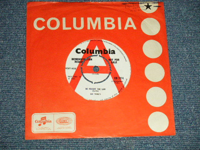 画像1: SHE TRINITY (UK GIRL BEAT) - A) He Fought The Law  B) Union Station Blues (Ex++/Ex++) / 1966 UK ENGLAND ORIGINAL "WHITE LABEL PROMO"  Used  7" Single