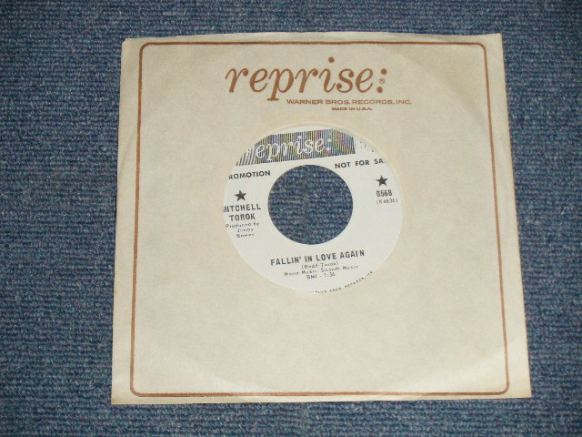 画像1: MITCHELL TOROK - A) FALLIN' IN LOVE AGAIN  B) BABY, BABY, BABY (Ex+++/Ex+++) / 1967 US AMERICA "WHITE LABEL PROMO" ORIGINAL Used 7"  