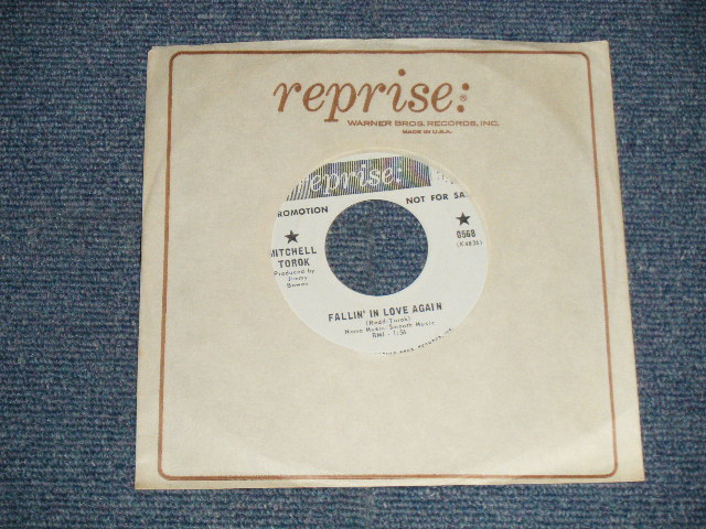 画像1: MITCHELL TOROK - A) FALLIN' IN LOVE AGAIN  B) BABY, BABY, BABY (Ex+++/Ex+++) / 1967 US AMERICA "WHITE LABEL PROMO" ORIGINAL Used 7"  