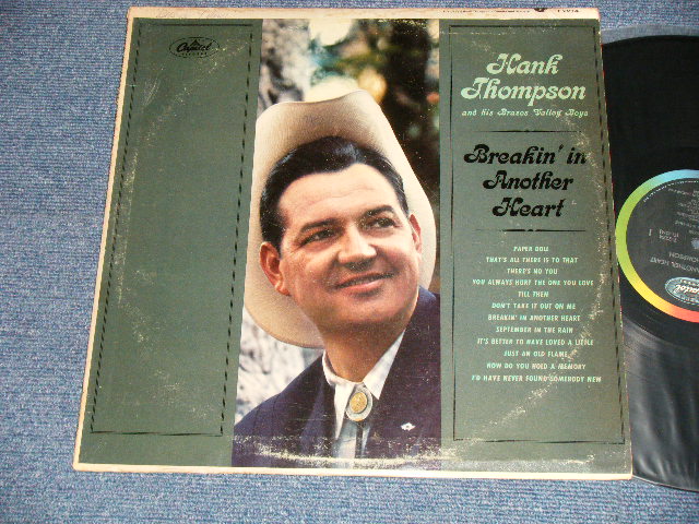 画像1: HANK THOMPSON - BREAKIN' IN ANOTHER HEART (Ex/Ex Looks:Ex-  WOFC) / 1965 US AMERICA ORIGINAL 1st Press "BLACK with RAINBOW CAPITOL Logo on Top label" MONO Used LP  