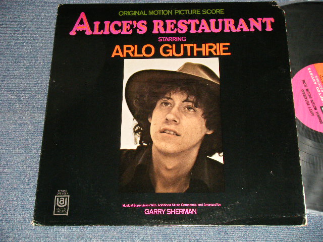 画像1: ARLO GUTHRIE  Garry Sherman - Alice's Restaurant (Original Motion Picture Score) (Ex++/Ex++ Looks:Ex EDSP, CUTOUT) /1969 US AMERICA ORIGINAL "PINK & ORANGE Label" Used LP 