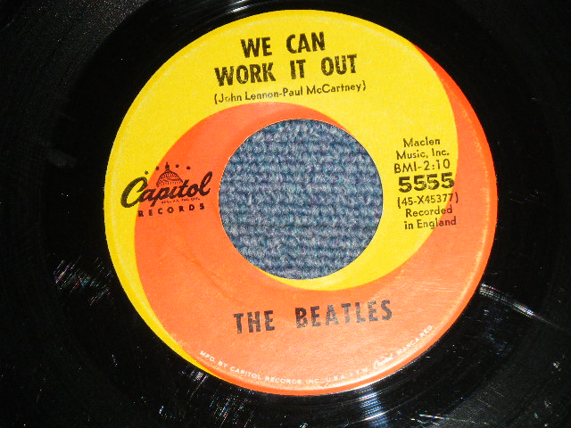 画像1: The BEATLES - A) WE CAN WORK IT OUT  B) DAY TRIPPER ( Ex++/Ex++) / 1965 US AMERICA ORIGINAL Used 7" Single