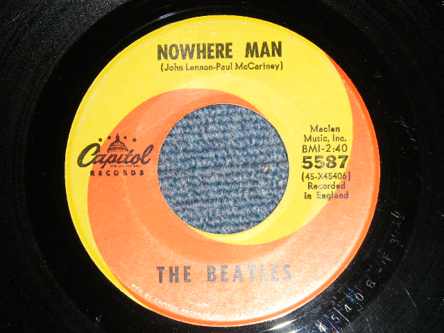 画像1: The BEATLES -  NOWHERE MAN : WHAT GOES ON (Ex/Ex) / 1966 US AMERICA ORIGINAL Used 7" Single  