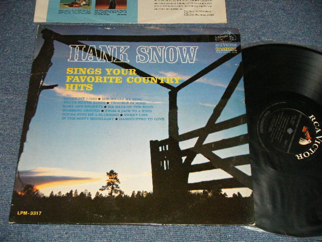 画像1: HANK SNOW - SINGS YOUR FAVORITE COUNTRY HITS (Ex++/Ex++) / 1965 US AMERICA ORIGINAL1st Press "BLACK With WHITE RCA VICTOR MONO DYNAGROOVE Label" MONO Used LP 