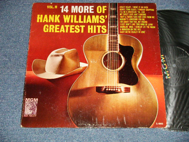 画像1: HANK WILLIAMS SR. - 14 MORE OF HANK WILLIAMS' GREATEST HITS VOL.II (Ex+/Ex++ B-5:VG+++) /1962 US AMERICA ORIGINAL 1st Press "BLACK Label" STEREO Used LP 
