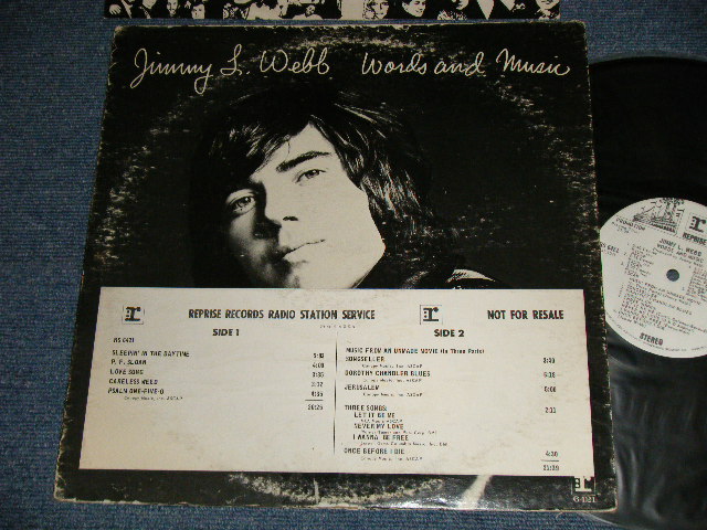 画像1: JIMMY L. WEBB - WORDS AND MUSIC : NO SONG SHEET (Matrix #   A) RS-6421 31123-1 1   B)  RS-6421-B 31124-1 )  (VG++/Ex+++ Looks:Ex+)/ 1970 US AMERICA ORIGINAL "WHITE LABEL PROMOl" Used LP 