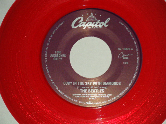 画像1: The BEATLES - A) LUCY IN THE SKY WITH DIAMOND  B) WHEN I'M 64 (for JUKEBOX) (NEW)/ 1996 US AMERICA REISSUE "RED WAX/Vinyl" "BRAND NEW" 7" Single