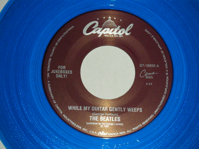 画像1: The BEATLES - A) WHILE MY GUITAR GENTLY WEEPS  B) BLACKBIRD  (for JUKEBOX) (NEW)/ 1996 US AMERICA REISSUE "BLUE WAX/Vinyl" "BRAND NEW" 7" Single