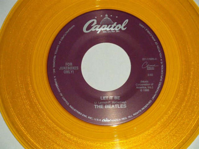 画像1: The BEATLES - A) LET IT BE  B) YOU KNOW MY NAME (for JUKEBOX) (NEW)/ 1994 US AMERICA REISSUE "GOLD WAX/Vinyl" "BRAND NEW" 7" Single