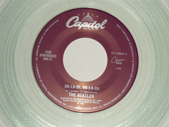 画像1: The BEATLES - A) OB-LA-DI, OB-LA-DA  B) JULIA (for JUKEBOX) (NEW)/ 1996 US AMERICA REISSUE "CLEAR WAX/Vinyl" "BRAND NEW" 7" Single
