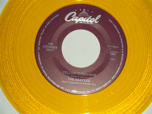 画像1: The BEATLES - A) YELLOW SUBMARINE  B) ELEANOR RIGBY (for JUKEBOX) (NEW)/ 1994 US AMERICA REISSUE "GOLD WAX/Vinyl" "BRAND NEW" 7" Single