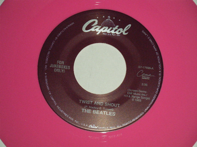 画像1: The BEATLES - A) TWIST & SHOUT B) THERE'S A PLACE (for JUKEBOX) (NEW)/ 1994 US AMERICA REISSUE "PINK WAX/Vinyl" "BRAND NEW" 7" Single