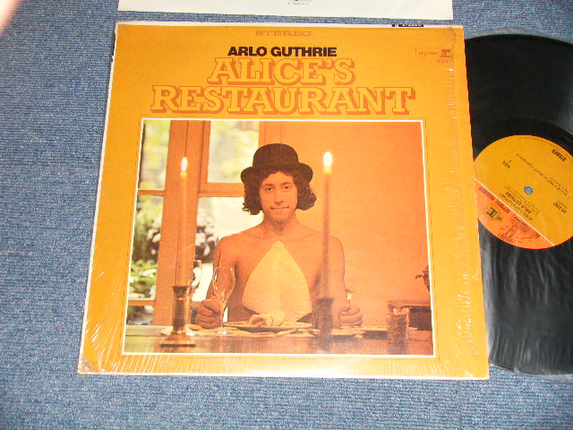 画像1: ARLO GUTHRIE - ALICE'S RESTAURANT (Matrix # A) 30695 RS-6267 A-1A  B) 30696 RS-6267 B-1F ) (MINT-/Ex+++)  / 1968 Version US AMERICA 2nd Press "ORANGE & BROWN Label" Used LP 