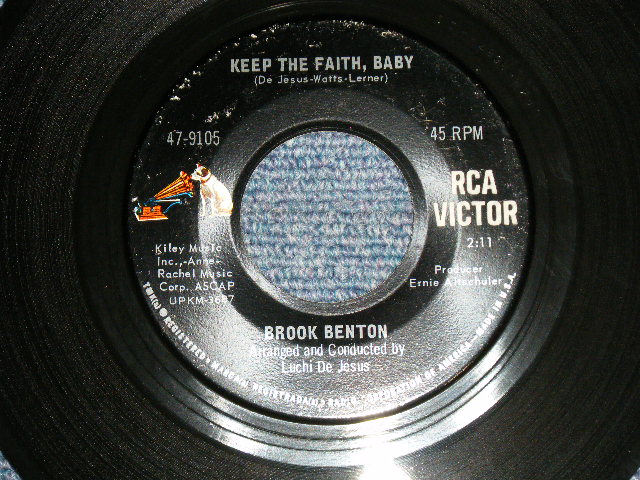 画像1: BROOK BENTON - A) KEEP THE FAITH, BABY  B) GOING TO SOULSVILLE (Ex+++/Ex+++)  / 1967 US AMERICA ORIGINAL Used 7" Single 