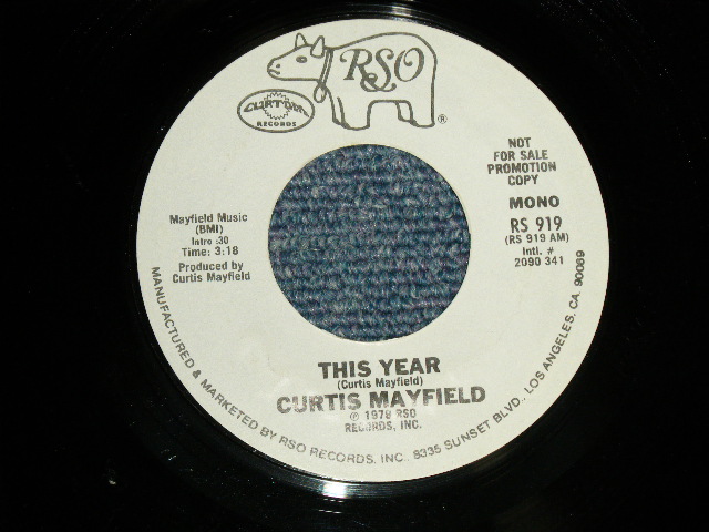 画像1: CURTIS MAYFIELD - THIS YEAR A) STEREO B) MONO (MINT-/MINT-) / 1979 US AMERICA ORIGINAL "PROMO ONLY SAME FLIP" Used 7"45 