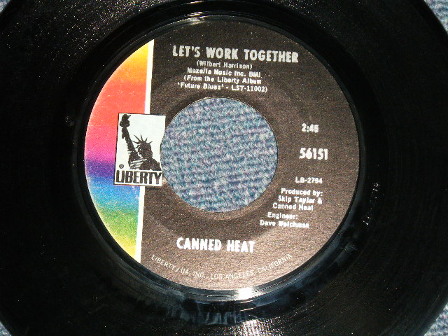 画像1: CANNED HEAT  - A) LET'S WORK TOGETHER  B) I'M HER MAN (MINT-/MINT-) / 1970 US AMERICA ORIGINAL Used 7"Single