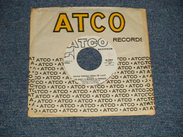 画像1: DELANEY & BONNIE - NEVER ENDING SONG OF  A) MONO B) STEREO (Ex+++/Ex+++ WOL) /1971 US AMERICA ORIGINAL "PROMO ONLY SAME FLIP" Used 7"SINGLE