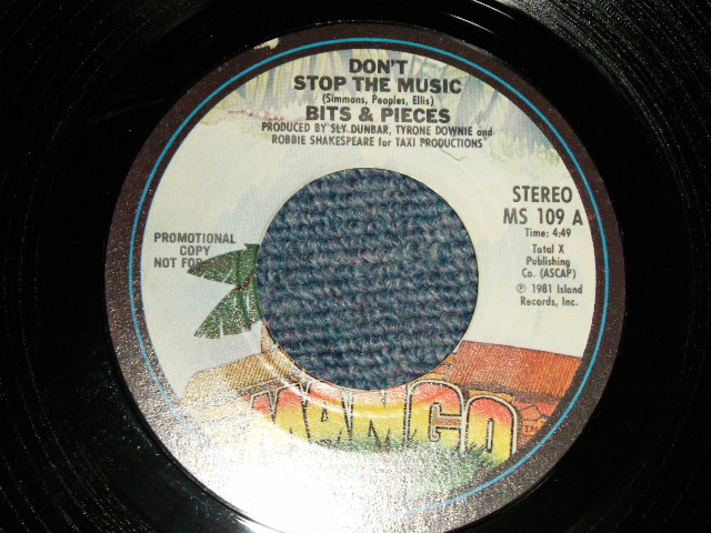 画像1: BITS & PIECES  - A) DON'T STOP THE MUSIC  B) DON'T STOP THE MUSIC (Break 1-5)  (Ex+++/Ex+++) / 1981 US AMERICA ORIGINAL Used 7"45  Single