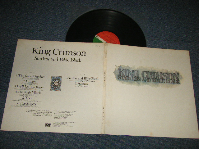 画像1: KING CRIMSON - STARLESS AND BIBLE BLACK (Matrix#A)STA-743067-A PR  B)STA-743068-B AT GP CHP PR) (TEXTURED Un GLOSSY Jacket ) (Ex++/Ex+++ Looks:MINT-) /1974 US AMERICA ORIGINAL 1st Press Large "75 ROCKFELLER" Label Used LP 