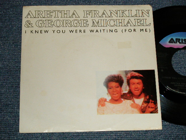 画像1: ARETHA FRANKLIN with GEORGE MICHAEL - I KNEW YOU WERE WAITING (FOR ME)  (Ex++/MINT-, Ex++ Looks:MINT-)  / 1986 US AMERICA ORIGINAL "PROMO ONLY SAME FLIP" Used 7"45 Single with PICTURE SLEEVE