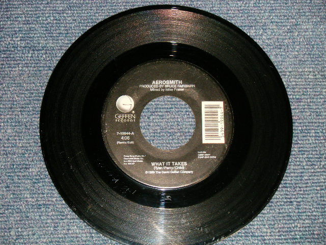 画像1: AEROSMITH - A) WHAT IT TAKES  B) MONKEY ON MY BACK (Ex/Ex++)/ 1989 US AMERICA ORIGINAL ORIGINAL Used 7" Single