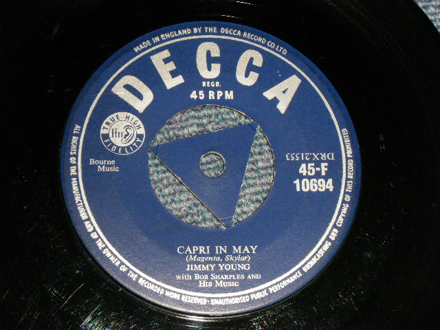 画像1: JIMMY YOUNG - A) CHAIN GANG  B) CAPRL IN MAY (Ex++/Ex+)/ 1956 UK ENGLAND ORIGINAL ORIGINAL Used 7" Single