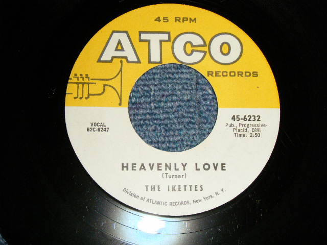画像1: The IKETTES - A) HEAVENLY LOVE  B) ZIZZY ZEE ZUM ZUM (Ex++/Ex++) / 1962 US AMERICA Used 7"Single  