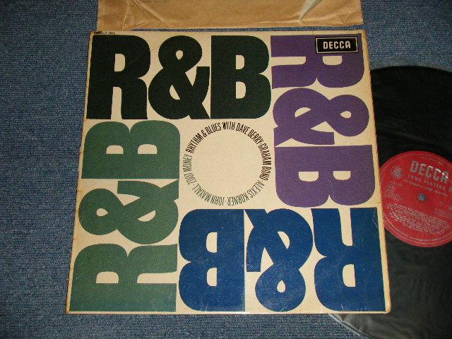 画像1: V.A. Various(The Graham Bond Organisation,Dave Berry, Alexis Korner's Blues Incorporated, Zoot Money's Big Roll Band, John Mayall And The Blues Breakers, The Graham Bond Organisation) - R&B : RHYTHM and BLUES With (Ex/Ex+++ SPLIT)/ 1964 UK ENGLAND ORIGINAL "MAROON with UN-BOXED DECCA Label" MONO Used LP 