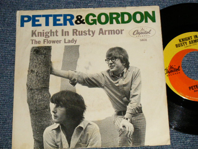 画像1: PETER AND GORDON - A) KNIGHT IN RUSTY ARMOR  B) THE FLOWER LADY (Ex/Ex+ EDSP) / 1966  US AMERICA ORIGINAL Used 7" Single with PICTURE SLEEVE 